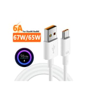 Xiaomi 67W Turbo Type-C şarj kablosu Redmi Mi Telefon Uyumlu şarj Kablosu 6A Uyumlu TURBO Şarj Data Kablosu