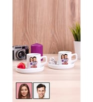 Eşe Romantik Hediye Karikatürlü İkili Concept Türk Kahvesi Fincanı