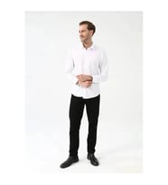 Süvari Wonder Slım Uzun Beyaz Erkek Gömlek Gm1007100702