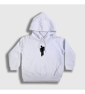Presmono Unisex Çocuk Beyaz Blohsh Billie Eilish Kapüşonlu Sweatshirt 153949tt (Beyaz)