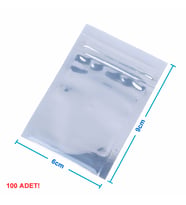 Kilitli Antistatik Poşet 6x9cm 100 Adet Şeffaf Su Toz Geçirmez Koruyucu Esd Metalize Torba