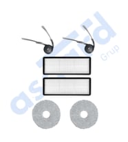 Roborock Qrevo Curv Uyumlu 2 Yan Fırça 2 Filtre 2 Mop PKT-iasgf0000623