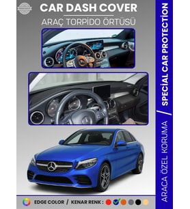 MERCEDES C-CLASS W205 (2014-2020) Torpido Örtüsü Premium Kalite Torpido Koruma Özel Kesim UV Koruma