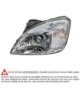 LEOPARTS Kia Rio Far Lambası Sol (Manuel) 2006-2010 92101-1G020