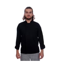 Unisex Aşçı Ceket Koltuk Altı Fileli Siyah (Renksiz)