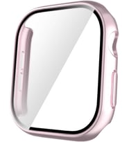 Apple ile uyumlu Watch 10/11 Serisi 42mm Sert PC Kasa ve Ekran Koruyucu 35 - Pembe