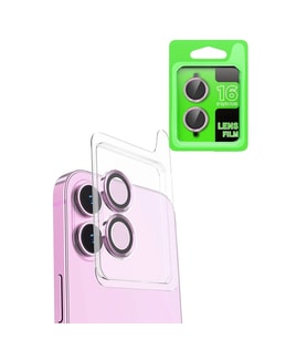 Apple iPhone 16 Raze Metal Kamera Lens - Pembe