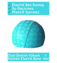 Özel Üretim Su Geçirmez Yüzücü Havuz Deniz Bonesi Elastik Bez Yüzme Şapkası Bone 2 Adet