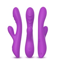 Spark Çift Başlı G-Bölgesi ve Klitoral Titreşimli Su Geçirmez Lüks Vibratör (Pembe)