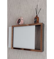 25x35x7 cm Düz Kapak Siyah-Bronz Duvara Asılabilir Sigorta ve Modem-Wifi Saklama Kutusu! Saklama Kutusu