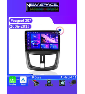 PEUGEOT 207 ANDROİD 2GB RAM 32GB ROM CARPLAY NAVİGASYON MULTİMEDYA