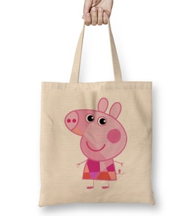 Chibi Peppa Pig Bez Çanta Uzun Saplı