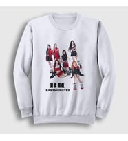 Presmono Unisex Beyaz Band K Pop Baby Monster Babymonster Sweatshirt 489028tt