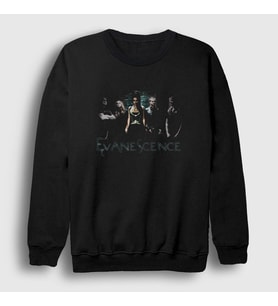 Presmono Unisex Siyah Band Evanescence Sweatshirt 145983tt