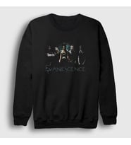 Presmono Unisex Siyah Band Evanescence Sweatshirt 145983tt