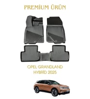 Opel Grandland Hybrid 2025 Uyumlu 3D Oto Paspas Premium