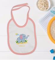 BK Kids Kişiye Özel Pembe Bebek Mama Önlüğü - Model 151