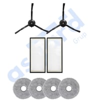 Roborock Q REVO PRO-S-MAXV Uyumlu 2 Yan Fırça 2 Filtre 4 Mop PKT-iasgf0000567