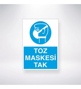 Toz Maskesi Tak 21x28 Arkası Yapışkanlı Levha