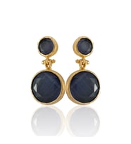 Kadir Jewellery 22 Ayar Altın Kaplama Kadın Taşlı Küpe -El İşçiliği Ve Hipoalerjenik Küpe
