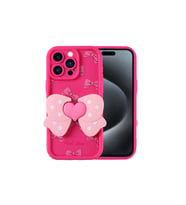 Apple iPhone 15 Pro Max Uyumlu Kılıf Kamera Korumalı Figür Tasarımlı Zore Kapya Kapak (K.Pembe)