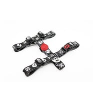 Tailpetz H Tipi Harness Boo Mini Irk Köpek Göğüs Tasması 23-38cm [XS] (Desenli Siyah)