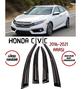 Honda Civic Cam Rüzgarlığı 4-lü 2016-2021 Arası Takım
