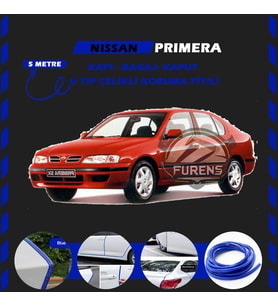 Nissan Primera Oto Araç Kapı Koruma Fitili 5metre Parlak Mavi Renk