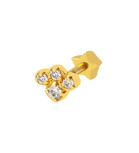 Tektaş 14 Ayar Tragus Altın Küpe