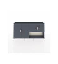 Arges Konsol 6 Raflı 4 Kapaklı 176x30x99 Antrasit-Antrasit/Aytaşı