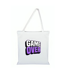 Game Over Baskılı Bez Çanta - Game Overlı Çanta (Standart)