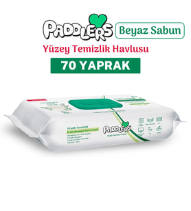 Paddlers Easy Clean Beyaz Sabun Katkılı Yüzey temizlik Havlusu 70 Yaprak