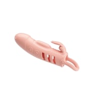 2,5 cm Dolgu Uzatmalı Titreşimli Penis Kılıfı Prezervatif Vibratör