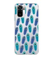 PrintiFy Xiaomi Redmi Note 10s ile Uyumlu 1mm Slim Fit Nazar Boncuğu 4 Baskılı Şeffaf  Kılıf