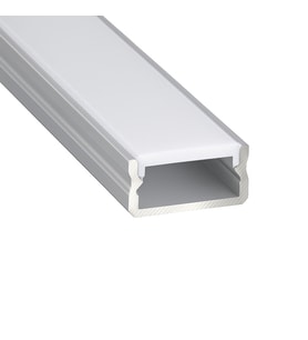 LED Kanal Profil Alüminyum sıva üstü İnce Kasa 13x6mm 1 Metre Üst Opak Pleksi 2128 Yan Kapak Dahil
