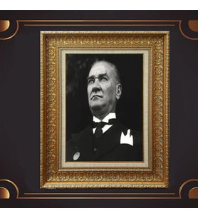 ÖZEL SERİ ALTIN VARAKLI ATATÜRK TABLO S962