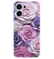 Oppo A6 Pro Kılıf Boutique Baskılı Resimli Mor Güller Pcode -029