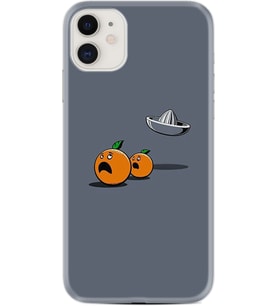 Apple iPhone 11 12 13 Mini Kılıf Desemli Silikon Orange Escape 1374