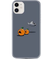 Apple iPhone 11 12 13 Mini Kılıf Desemli Silikon Orange Escape 1374