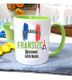 Fransızca Öğretmenine Özel Öğretmenler Günü Hediyesi Kişiye Özel Kupa Bardak