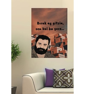 SEZEN AKSU ÇİÇEK TABLO EV DUVAR SALON OFİS DÜKKAN HEDİYELİK DEKARASYON SÜSÜ