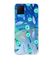 PrintiFy Oppo A54  ile Uyumlu 1mm Slim Fit Nazar Boncuğu 3 Baskılı Şeffaf  Kılıf