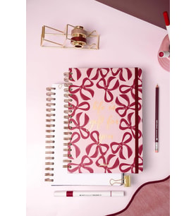 Notebook B5 17x24 cm Spiralli Lastikli Düz, Çizgisiz Tarihsiz Not Defteri Fiyonklar