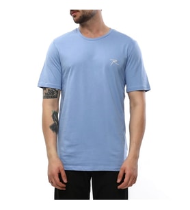 Raru AGNITIO Erkek Pamuklu Mavi Günlük T-shirt