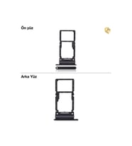Samsung Galaxy A34 Sim İç Yuvası Çiftli ile Uyumlu Siyah Çiftli sim yuvası ikili sim tepsisi çiftli sim aparatı dual sim çekmecesi