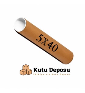5x40 cm Kapaklı Silindir Postüp Rulo Gönderi Kutusu (5 ADET)