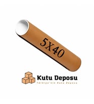 5x40 cm Kapaklı Silindir Postüp Rulo Gönderi Kutusu (5 ADET)