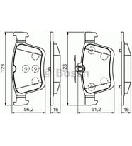 Bosch Fren Balatası Arka Golf VII A3 12 E.No0986Tb3176