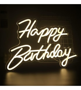 Happy Birthday Yazılı Neon Led Işık