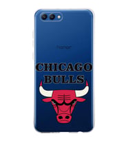 Huawei Honor View 20 Uyumlu Kapak Chicago Bulls Tasarımlı Şeffaf Silikon Kılıf